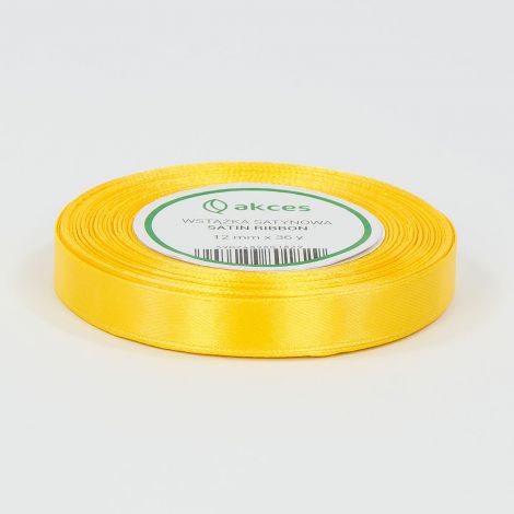 Wstążka satynowa Akces Żółta słoneczna, 6mm x 33m